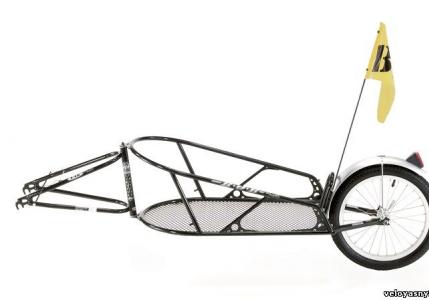 Rimorchio per bicicletta monoruota fatto in casa con ammortizzatore Rimorchio per bicicletta fai-da-te per disegni di bambini